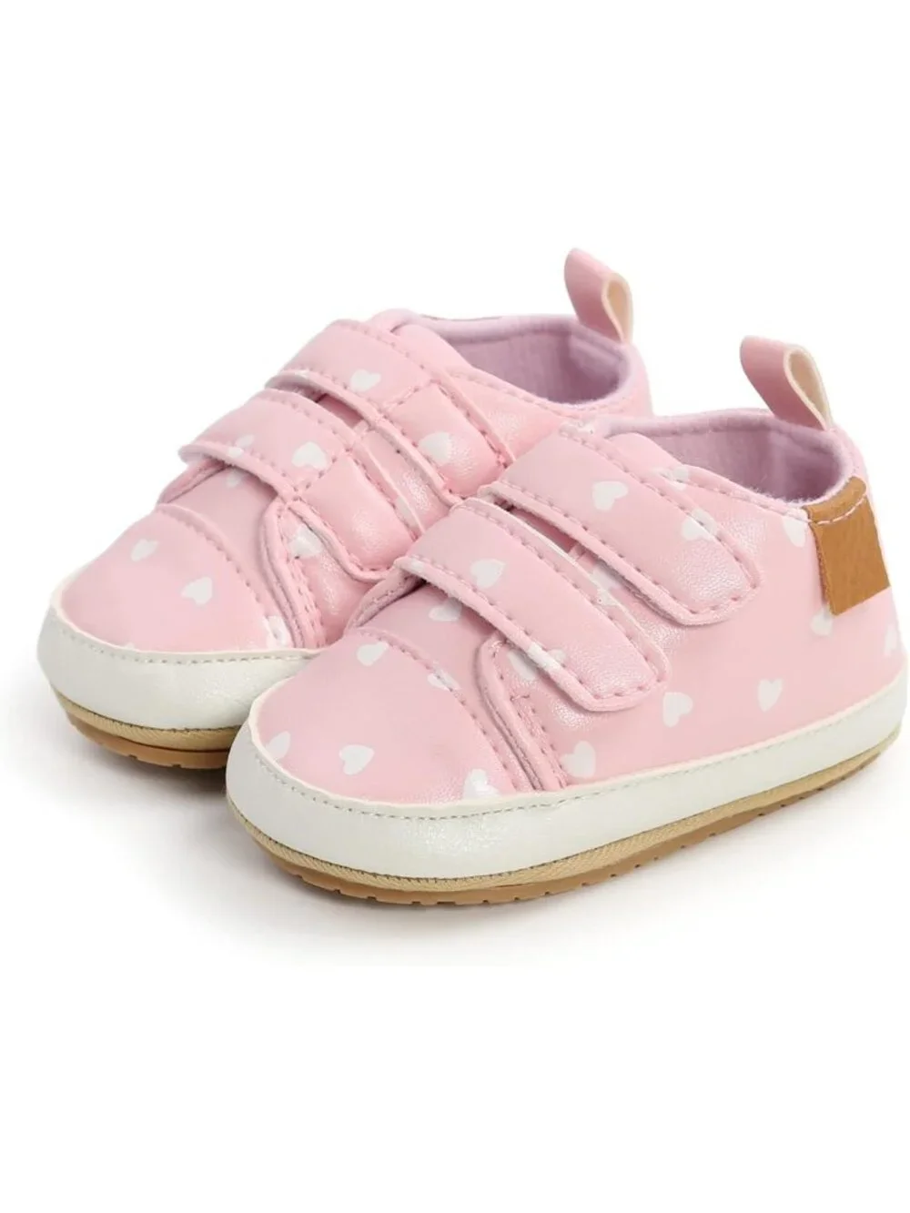 Non-Slip High-Top Infant Sneakers | PU Leather Toddler Walking Shoes & Crib